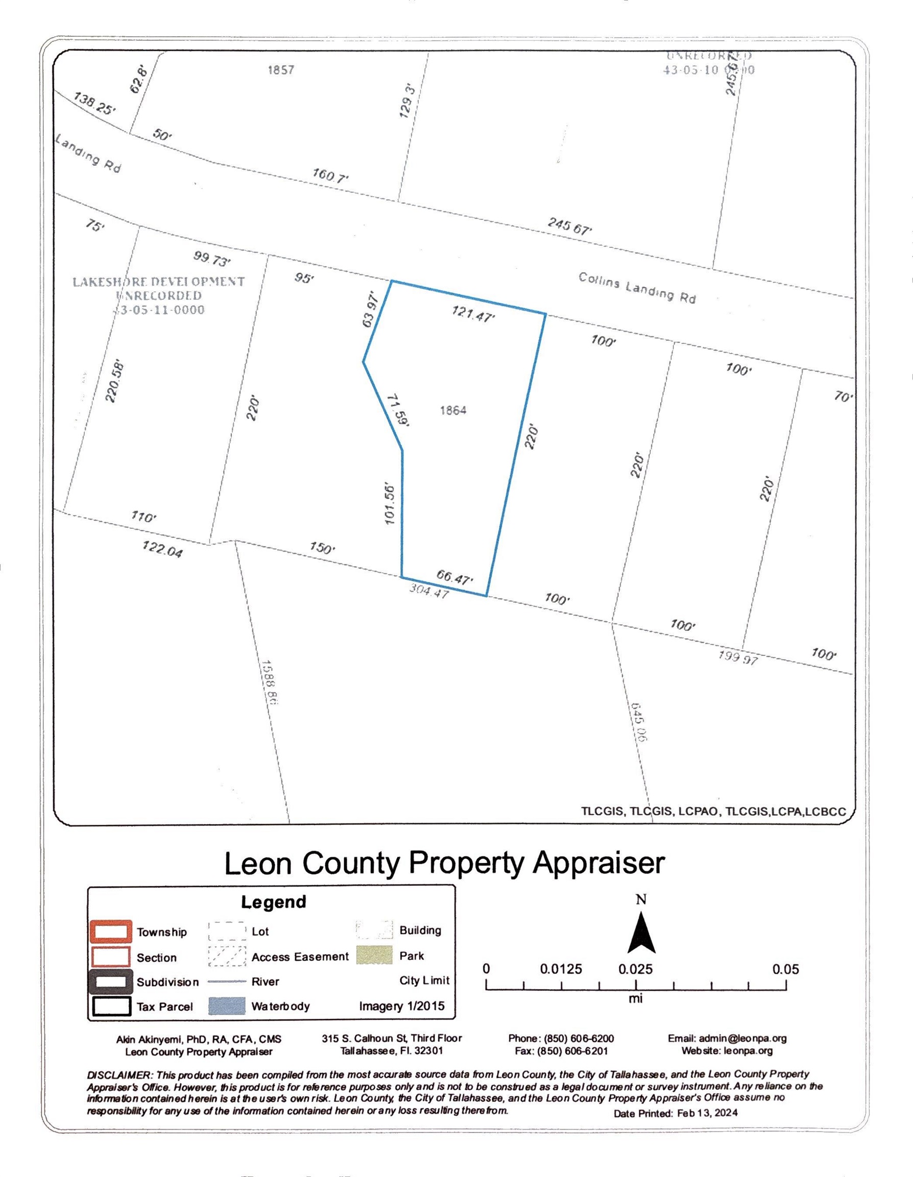 1864 Collins Landing,TALLAHASSEE,Florida 32310,Lots and land,Collins Landing,368482