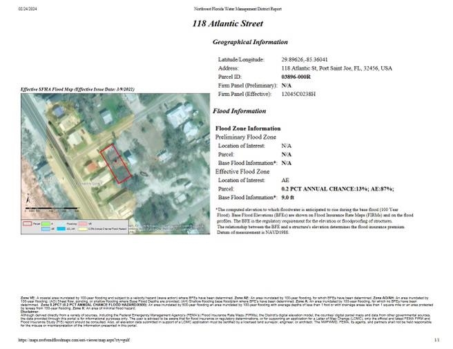 118 Atlantic,PORT ST JOE,Florida 32456,Lots and land,Atlantic,369292