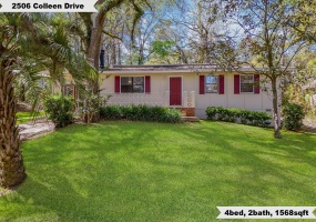 2506 Colleen Drive,TALLAHASSEE,Florida 32303,4 Bedrooms Bedrooms,2 BathroomsBathrooms,Detached single family,2506 Colleen Drive,369522