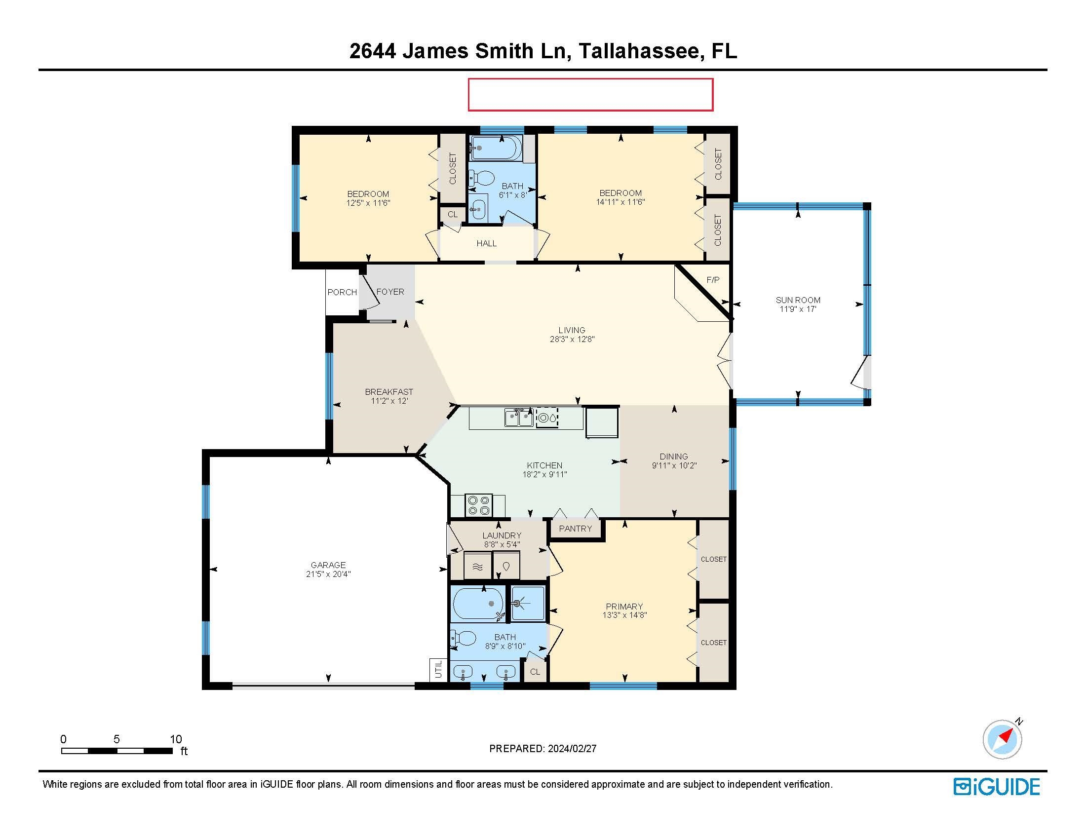 2644 James Smith Lane,TALLAHASSEE,Florida 32309,3 Bedrooms Bedrooms,2 BathroomsBathrooms,Detached single family,2644 James Smith Lane,369099